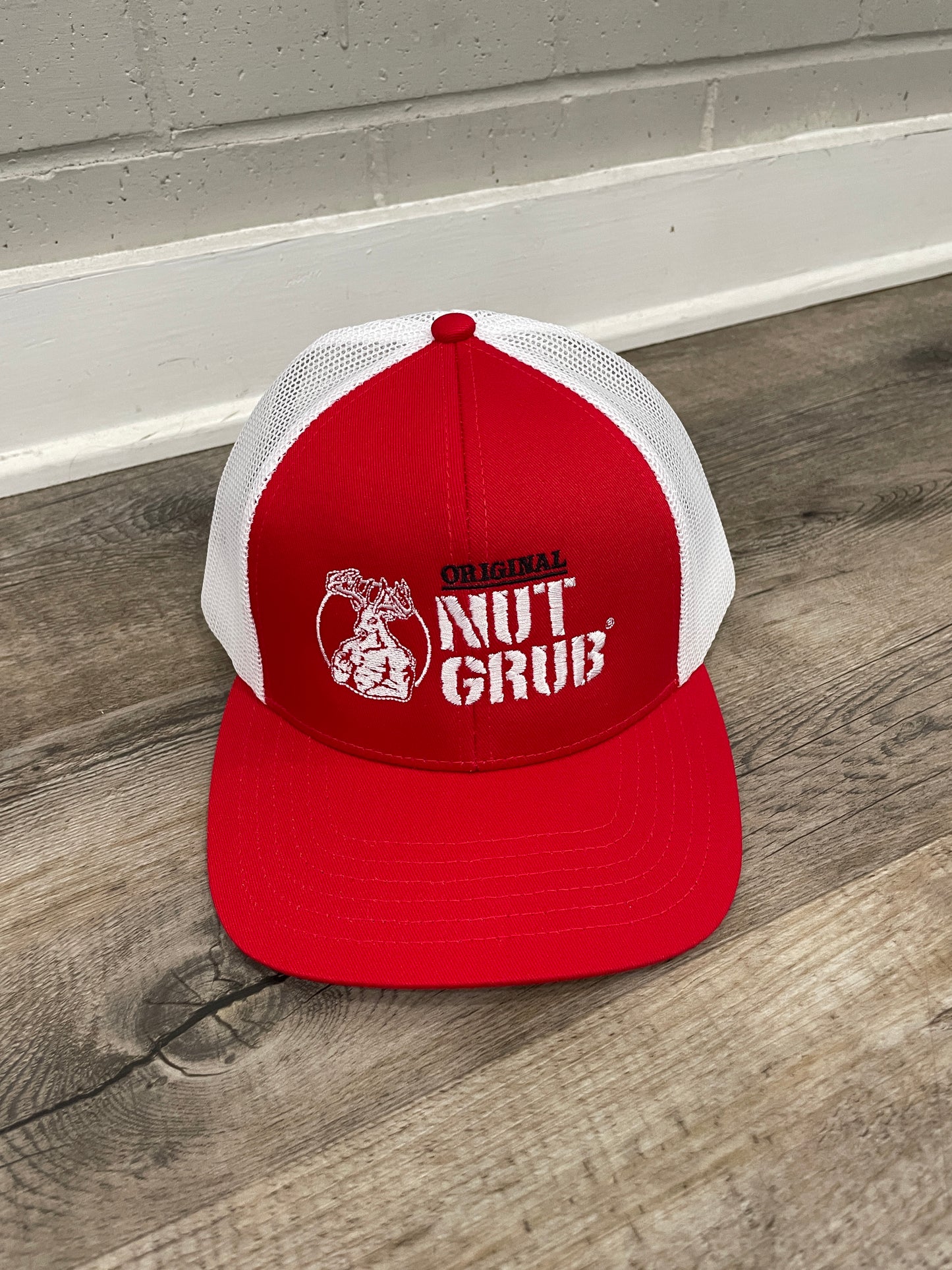 Nut Grub Red Trucker Cap